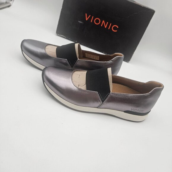 Vionic Cadee Metallic Pewter Ballet Flats Womens Sz 9 NIB - Picture 3 of 7